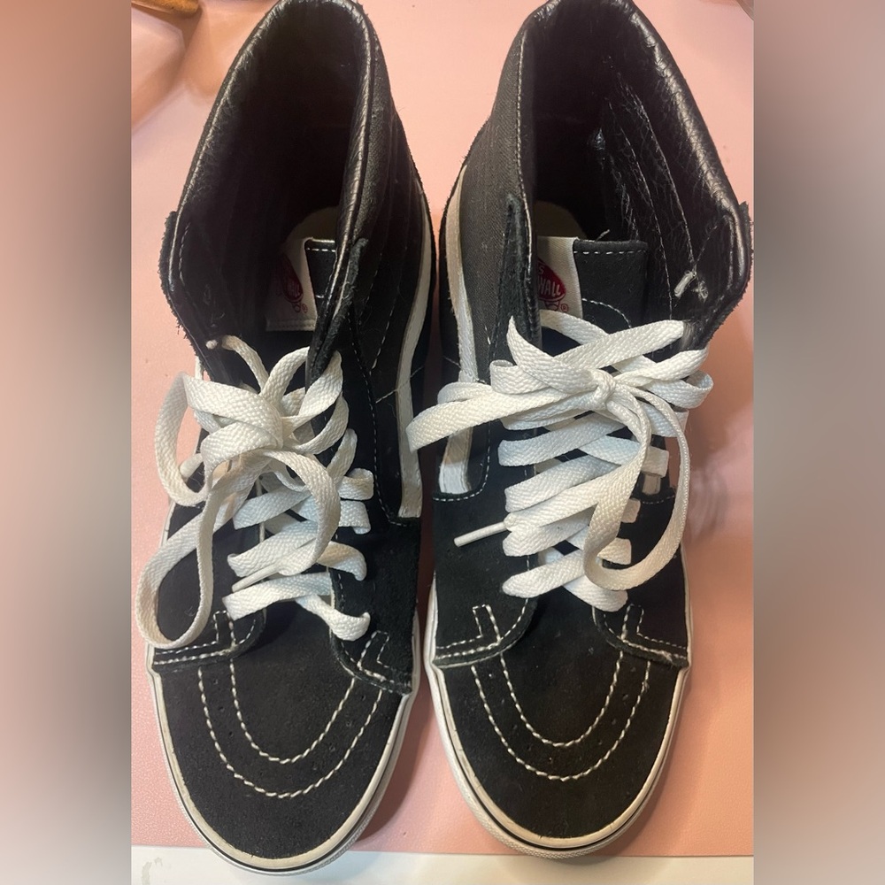 Vans Sk8-Hi Black White High Top Sneakers Men’s 6 Women’s 7.5